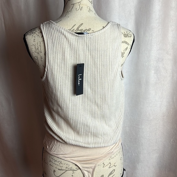 Lulus Bodysuit Tank Top Wrap Around Thong Bottom New size Medium - Picture 3 of 6